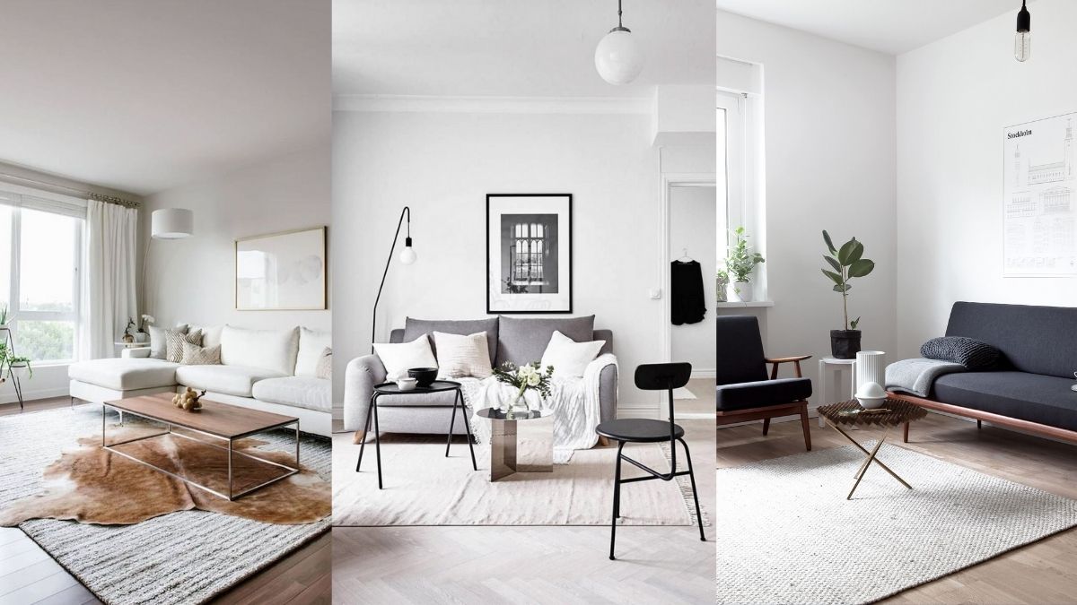 Minimalismo Criativo: Sala de Estar com Detalhes em Preto e Branco e Ponto de Cor Vibrante - detalhe