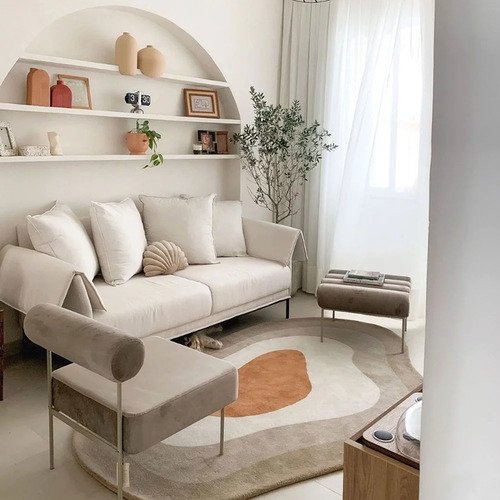 Minimalismo Chic: Tapetes de Cores Neutras para Ambientes Clean - ideia