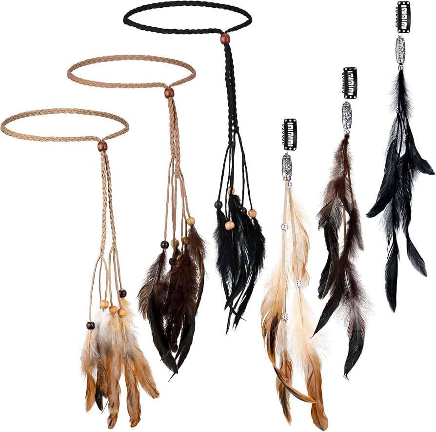 Prendedores de Roupa em Estilo Boho: Combinação de Cores, Contas e Penas - ideia