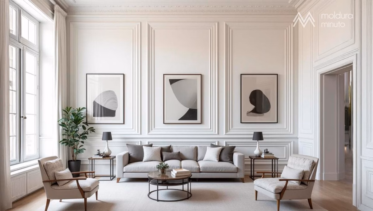 Com Boiseries Clássicos: Charme e Tradição - ideia