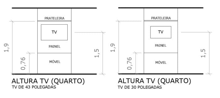 Minimalismo Chic: TV Suspensa em Foco - detalhe