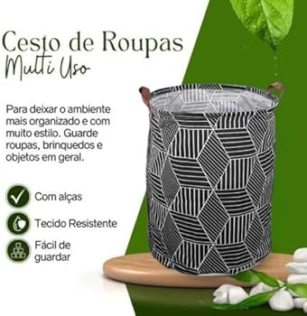 Cestos Forrados com Tecido Impermeável: Proteção e Estilo - detalhe