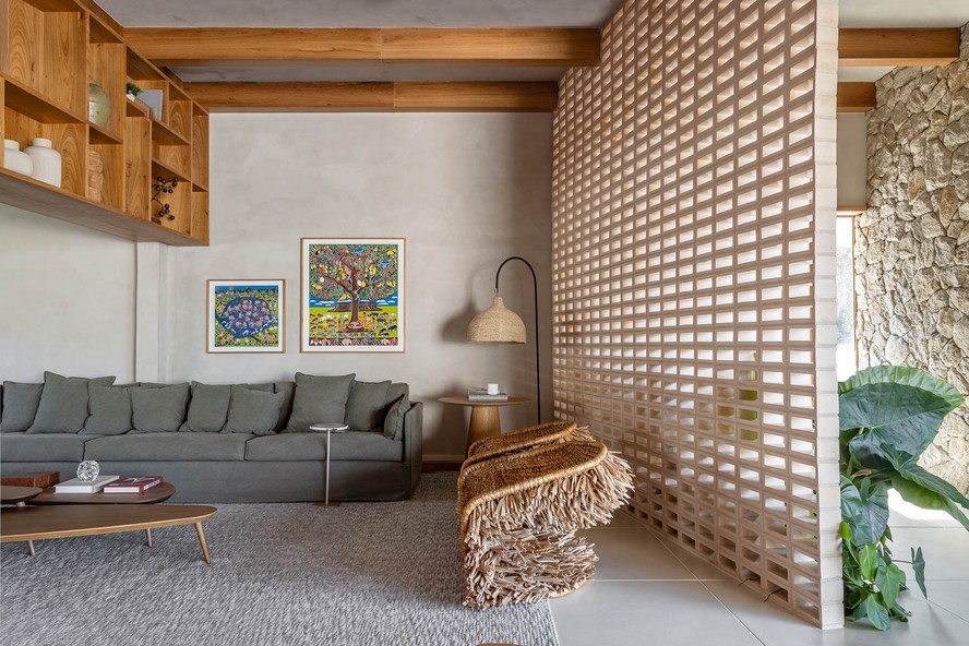 Cobogó Espelhado: Ampliação e Reflexo de Luz - detalhe