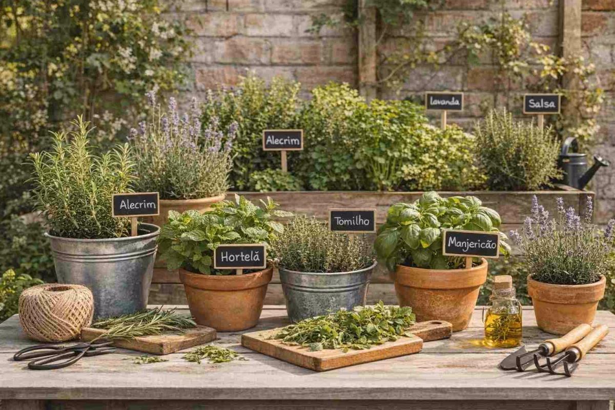 Jardim de Inverno Aromático: Lavanda, Manjericão e Alecrim - inspiração