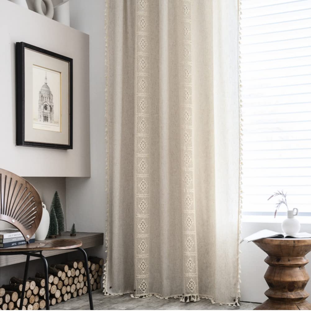 Cortinas Estilo Boho: Cores Vibrantes e Texturas Exclusivas para um Visual Autêntico - detalhe