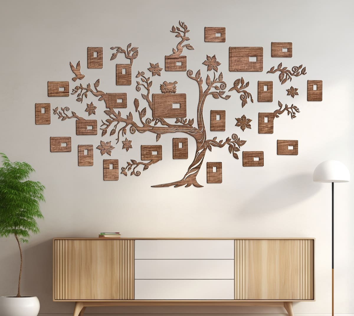 Árvore Genealógica na Parede: Celebrando Suas Raízes - inspiração