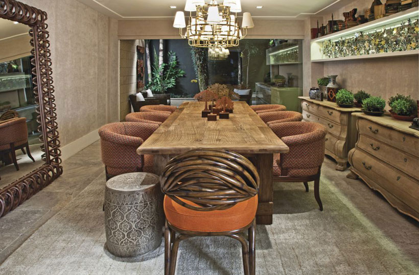 Sala de Jantar com Toque Rústico e Madeira de Demolição: Aconchego Garantido - ideia