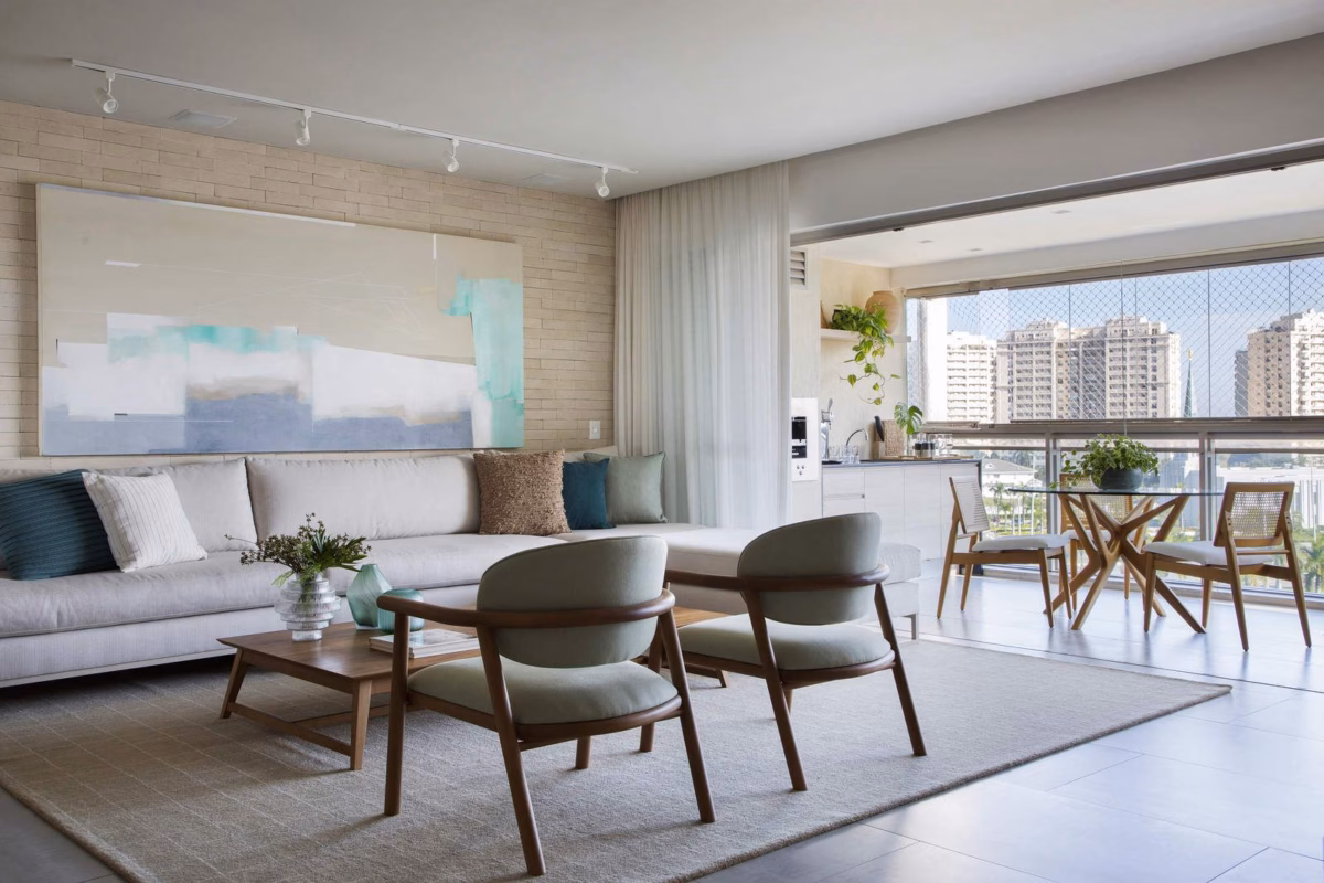 Integração Total: Sala de TV Integrada à Varanda Gourmet - detalhe