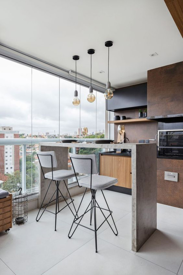 Varanda Gourmet com Balcão Bar: Perfeita para Receber Amigos - ideia
