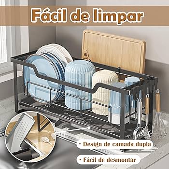 Escorredor de Canto com Bandeja Removível para Facilitar a Limpeza - ideia