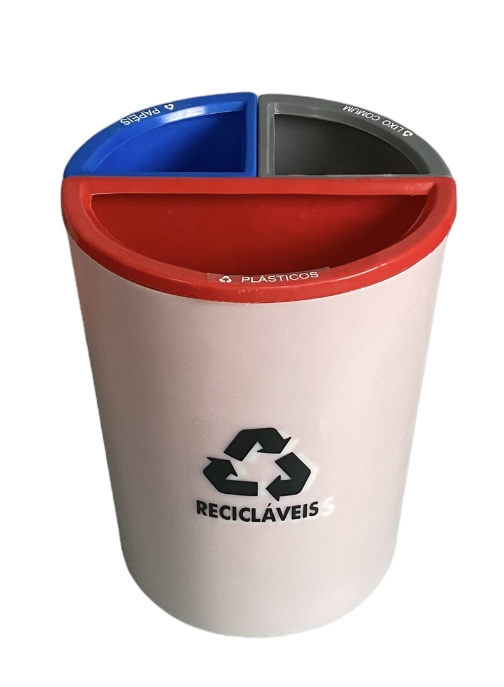 Lixeira Colorida de Polipropileno com Design Orgânico: Alegria e Leveza - inspiração