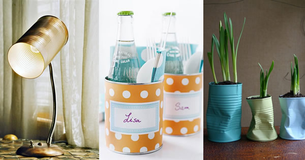 Latas Decoradas com Decoupage: Reutilize e Organize com Arte! - ideia