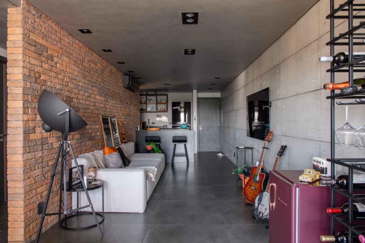 Lousa e Textura: Combine com Tijolinhos, Madeira ou Cimento Queimado - detalhe