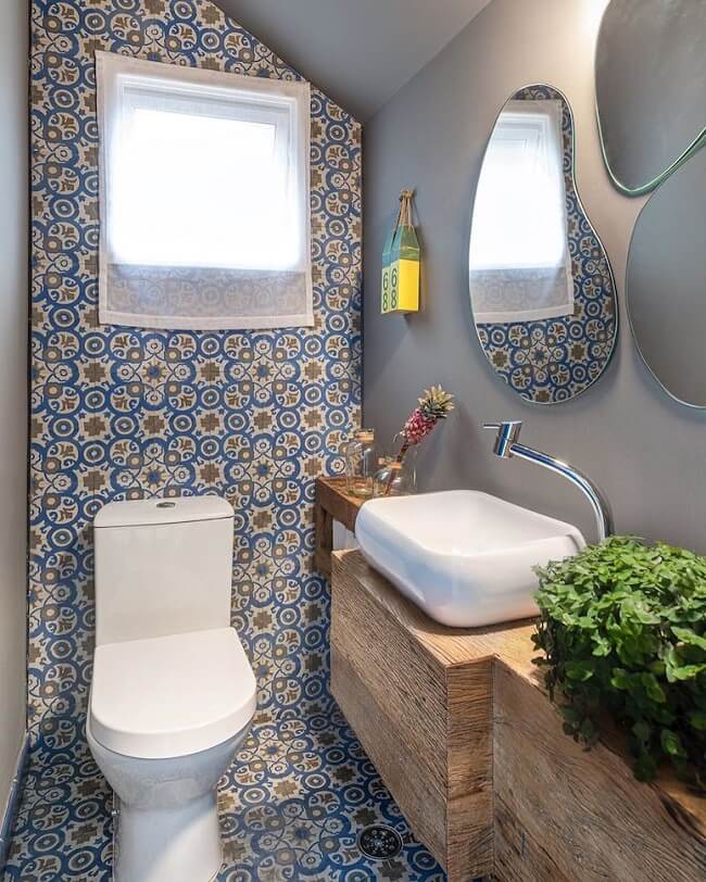 Porcelanato que Imita Ladrilho Hidráulico: Charme Retrô com Toque Contemporâneo - detalhe