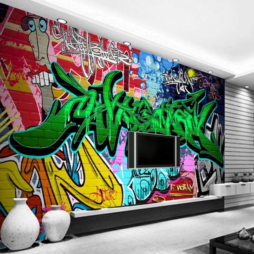 Arte Urbana: Expressão com Grafite 3D e Cores Vibrantes - ideia