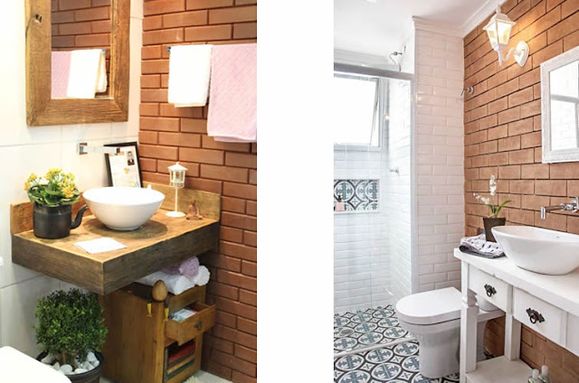 Banheiro com Tijolinho: Um Toque Industrial e Elegante - detalhe
