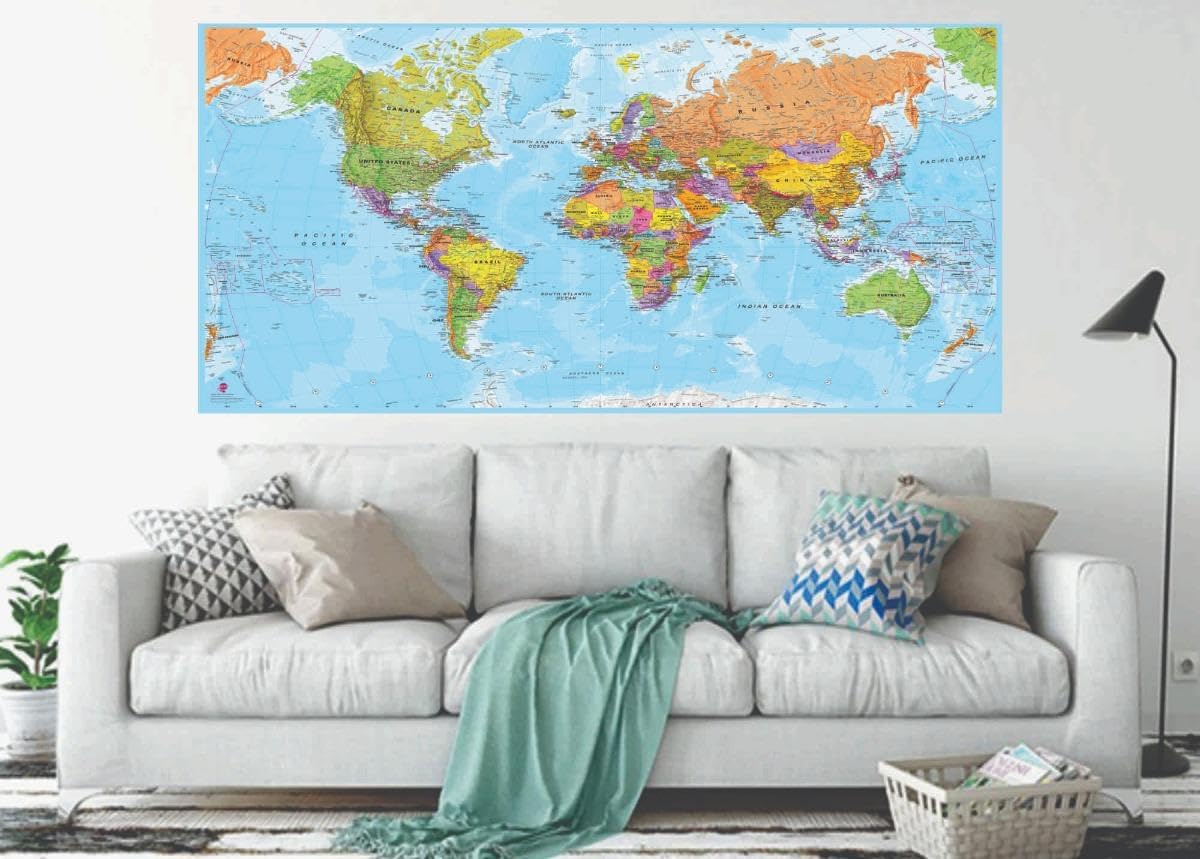 Adesivo com Mapas Mundi para Escritórios e Quartos de Aventureiros - inspiração