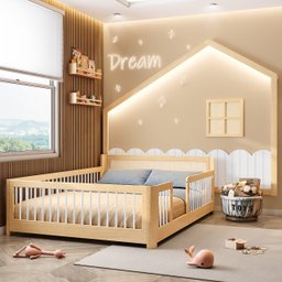 Cama Montessoriana com Luzes LED: Um Toque Mágico na Decoração - ideia