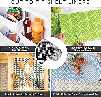 Com Panos de Prato Estampados para Forrar Prateleiras - inspiração