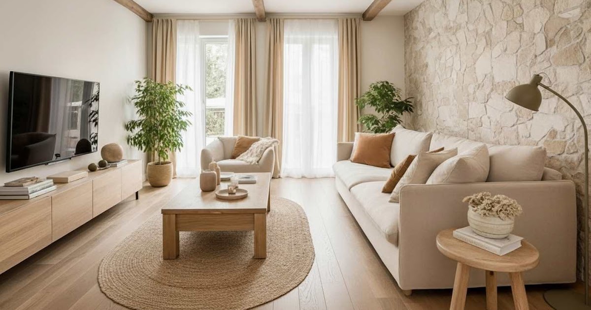 Elegância Clássica: Bege e Marrom para uma Sala de Estar Refinada e Acolhedora - ideia