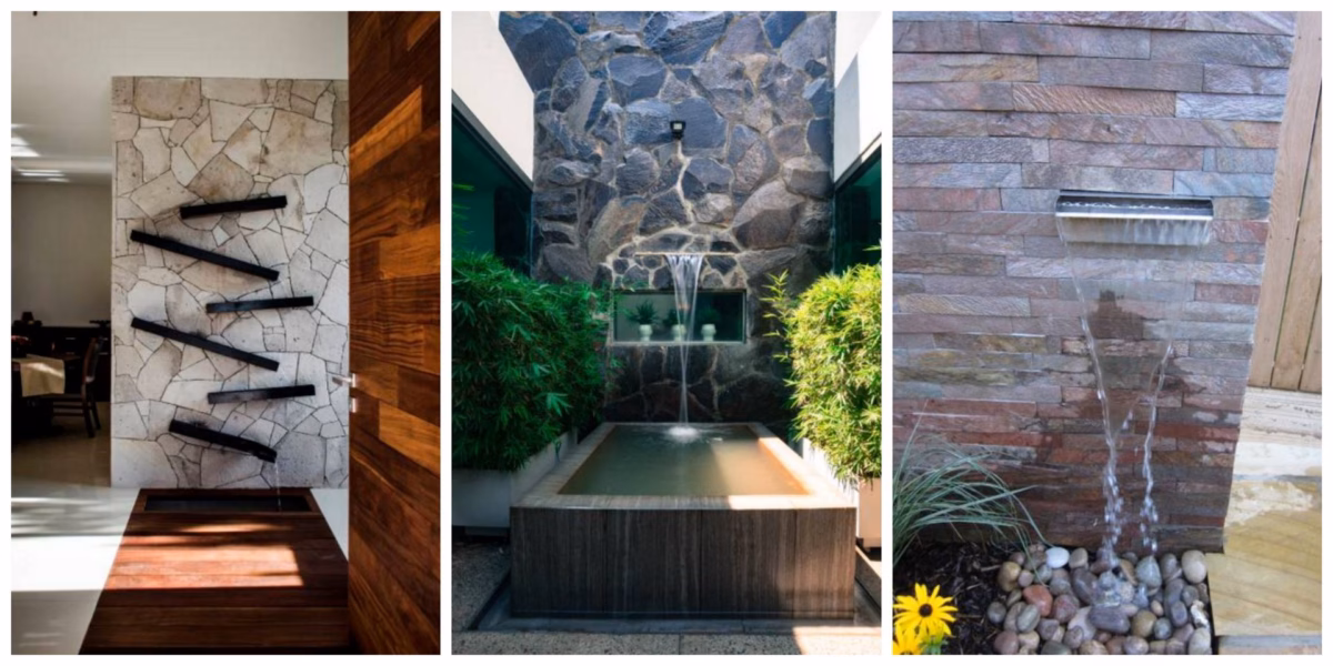 Muro com Espelho D'água e Cascata: Relaxamento e Sofisticação - ideia