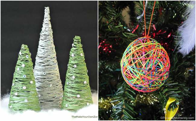 Enfeites de Barbante: Bolas e Árvores Criativas Para um Toque Artesanal! - ideia