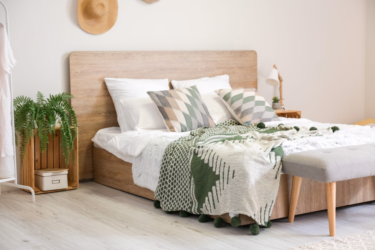 Estilo Escandinavo com Enxoval Confortável e Cesto de Vime - inspiração