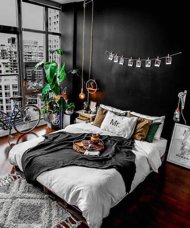 Decoração com Plantas: Um Toque de Natureza no Quarto Masculino - detalhe