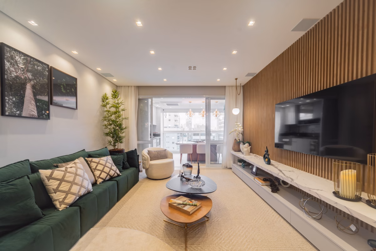 Sala de Estar Funcional com Móveis Modulares e Soluções Inteligentes - inspiração