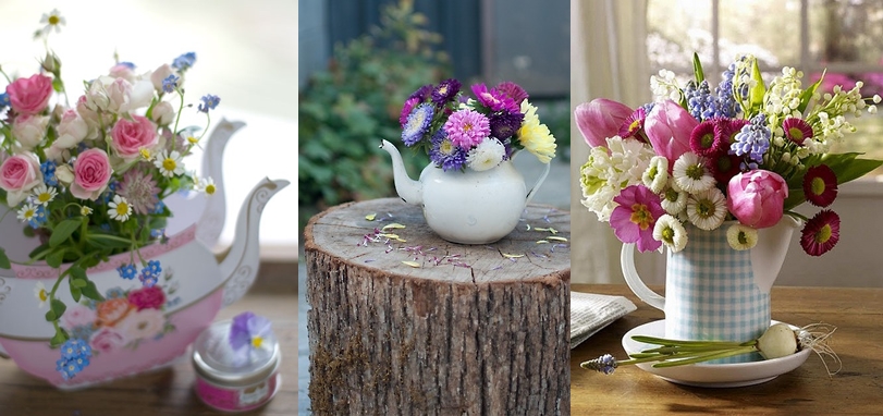 Jardins em Xícaras e Bules Vintage: Um Toque Nostálgico e Charmoso - ideia