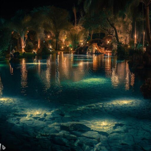 Com Luzes Subaquáticas: Crie um Espetáculo Aquático no seu Lago ou Fonte - inspiração