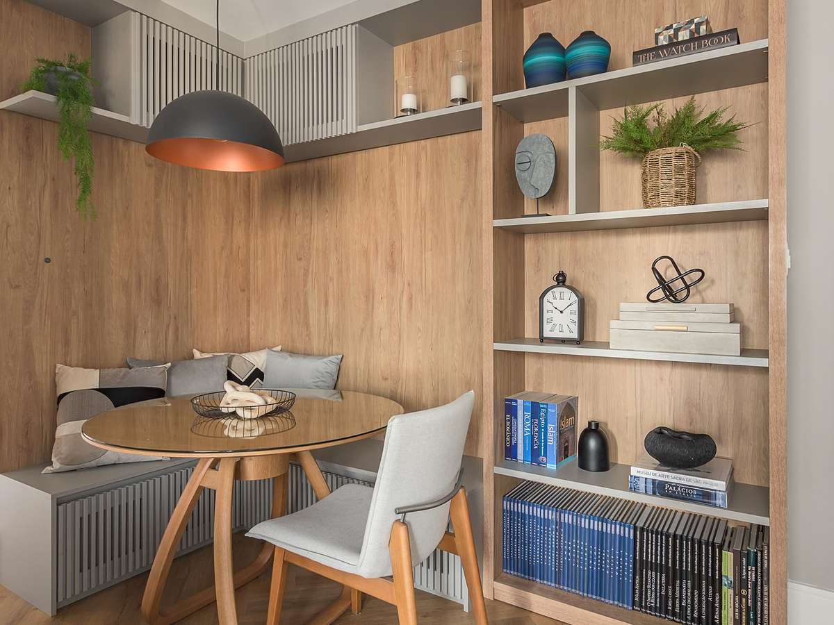 Marcenaria Suspensa com Canto Alemão: Maximizando Espaços com Charme - inspiração