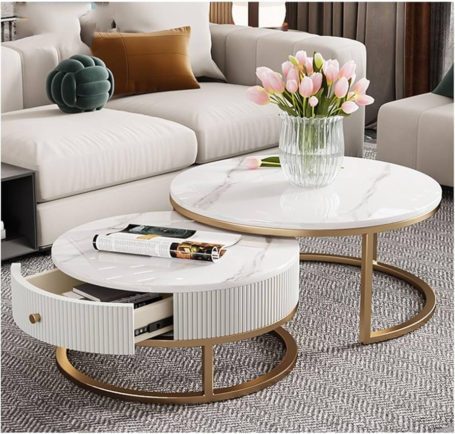 Mesa de Centro Bicolor: Design Divertido e Moderno - detalhe