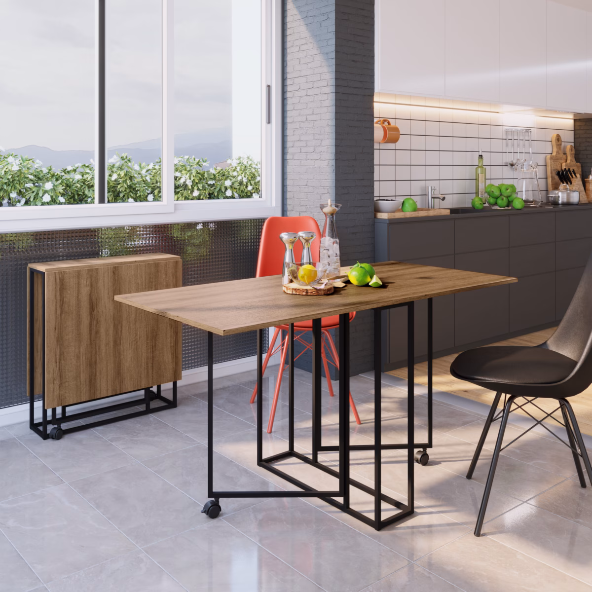 Mesa Dobrável com Estampa Vibrante: Uma Explosão de Cor! - ideia