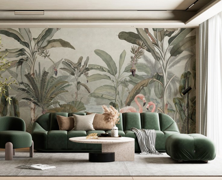 Natureza Vibrante com Papel de Parede Tropical - inspiração