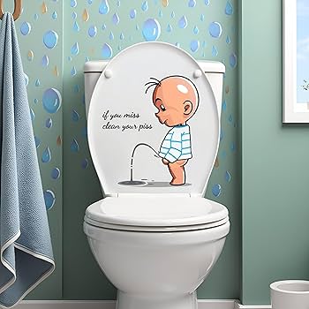 Vaso Sanitário Temático com Adesivos Divertidos - inspiração