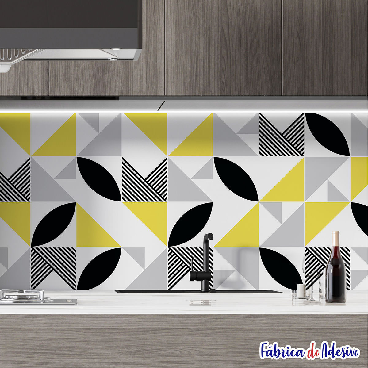 Adesivo Geométrico: Modernidade e Estilo Abstracto - ideia