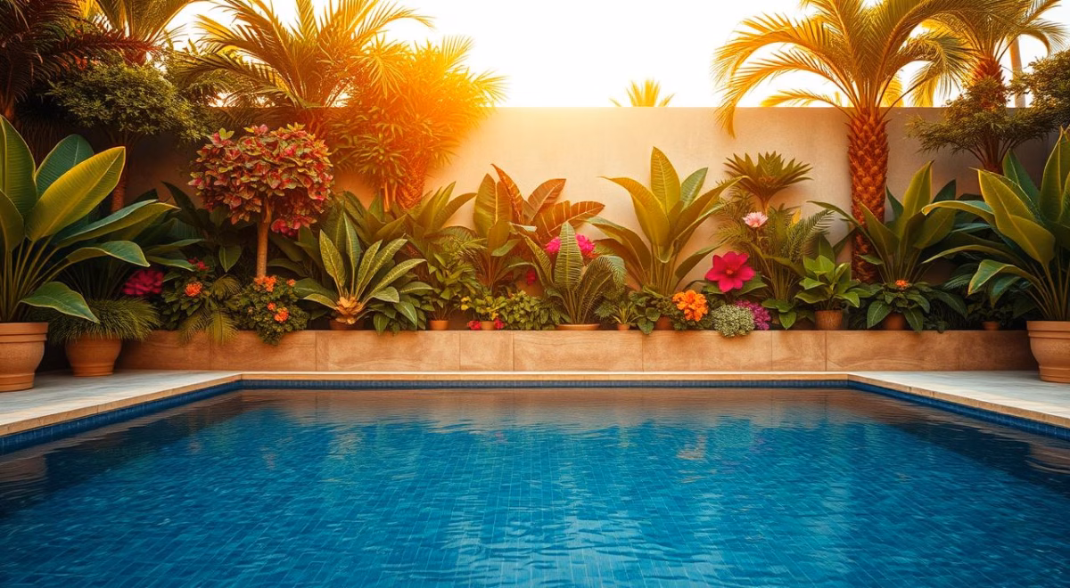 Com Revestimento em Tons Terrosos e Detalhes em Mosaico - inspiração