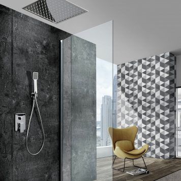 Chuveiro de Teto Embutido no Forro de Gesso: Discreto e Elegante - ideia