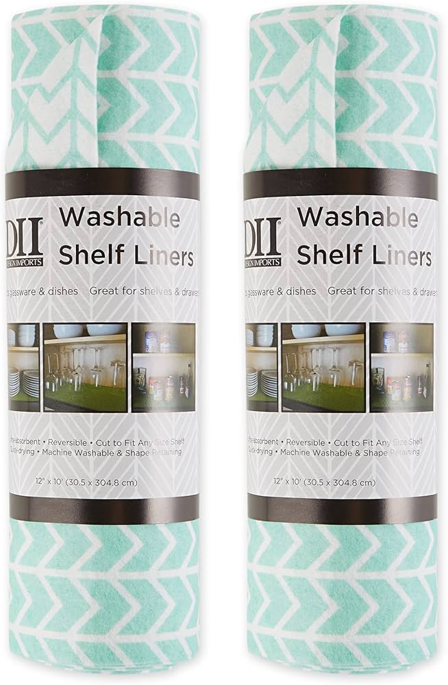 Com Panos de Prato Estampados para Forrar Prateleiras - detalhe