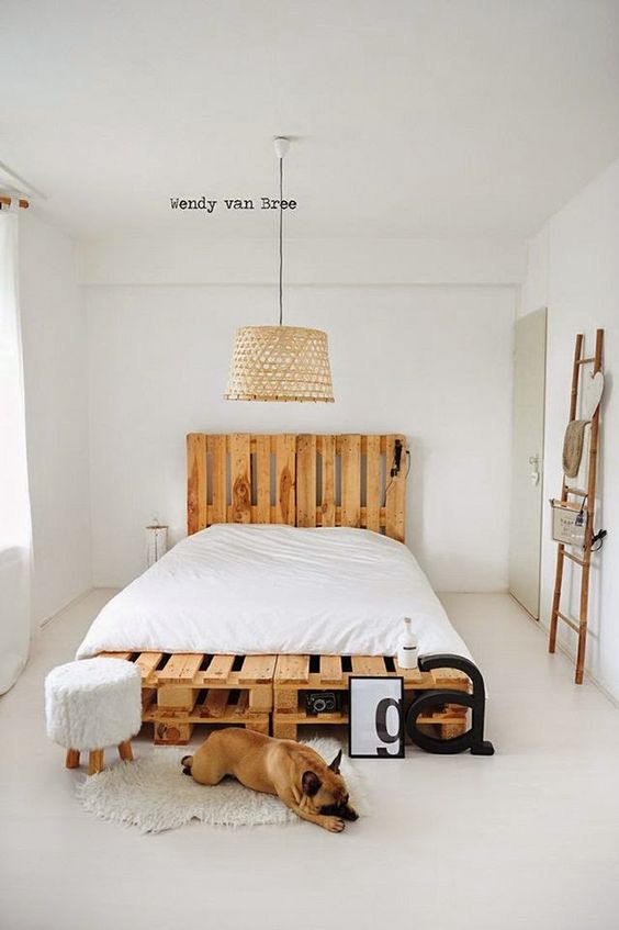 Camas de Pallet Estilo Tatame: Minimalismo e Relaxamento - ideia