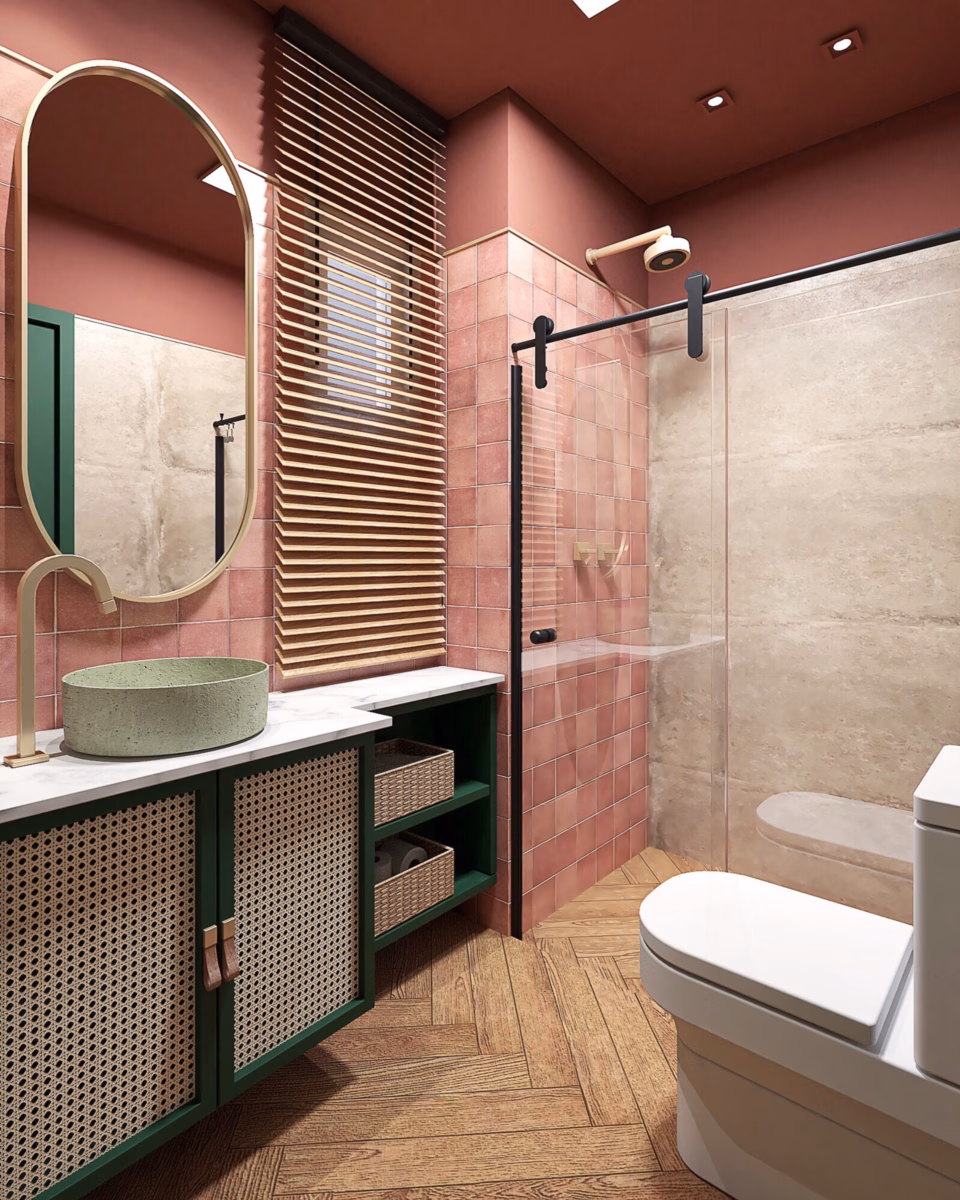 Com Cores Vibrantes e Azulejos Decorados - detalhe