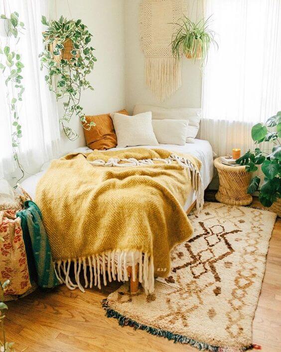 Quarto Boho Chic com Filtro dos Sonhos e Macramê - detalhe