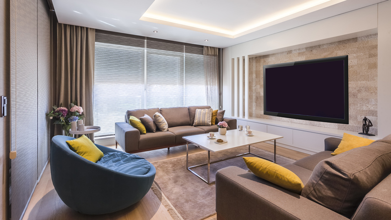 Sala de Estar Funcional com Móveis Modulares e Soluções Inteligentes - detalhe