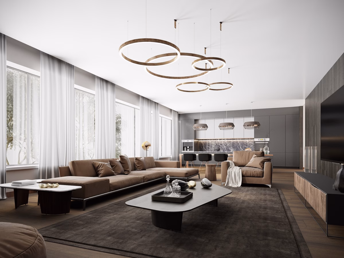 Cozinha integrada com a sala: amplitude e convívio! - ideia