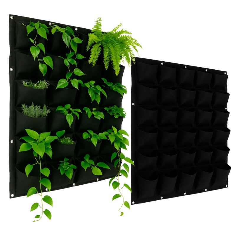 Jardim Vertical Compacto: Fitônias em Painéis de Feltro - ideia