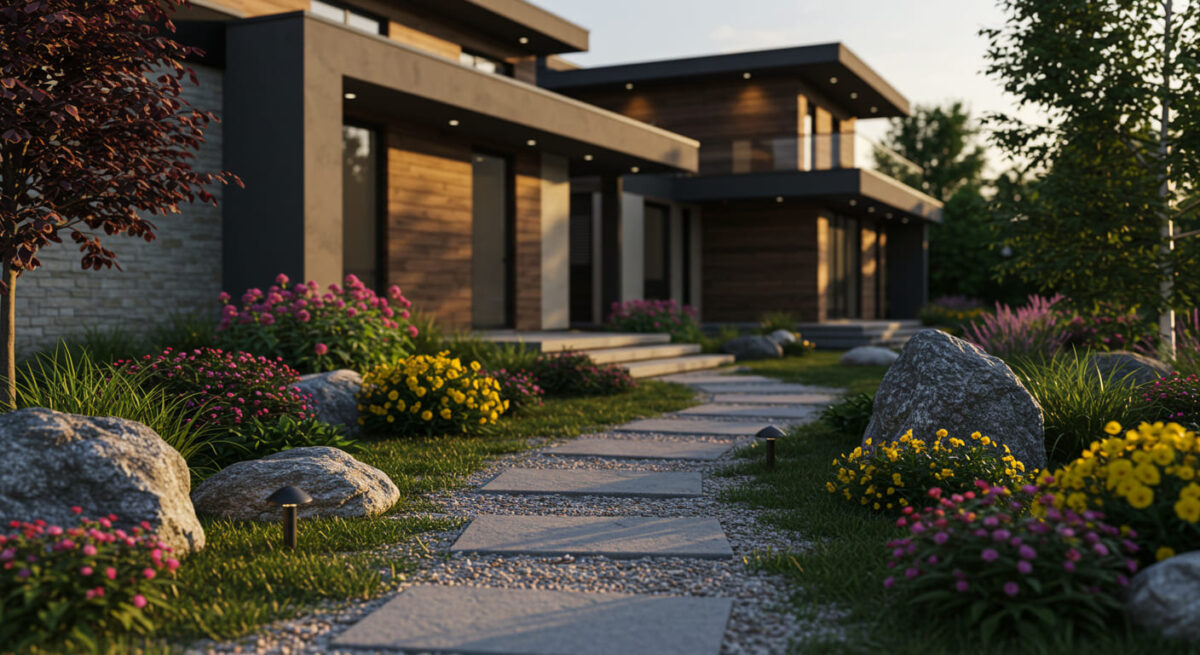Fontes e Espelhos D'Água Iluminados: Um Oasis de Paz e Beleza Noturna - detalhe