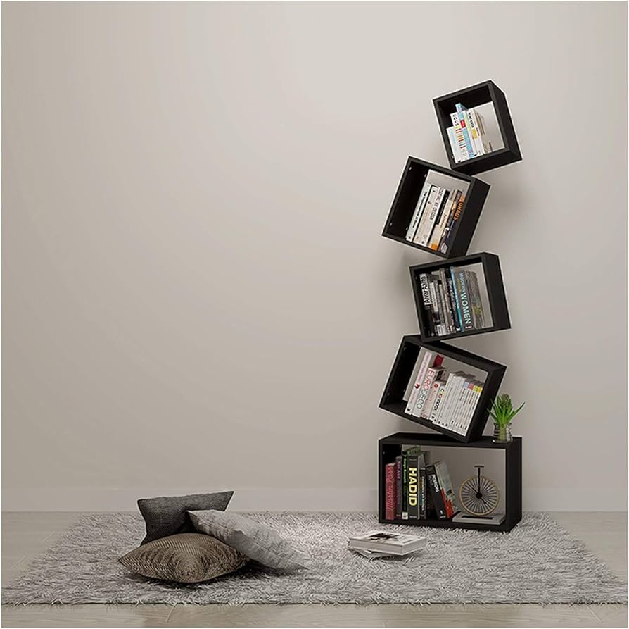 Prateleiras em Nichos Geométricos: Uma Galeria de Arte Literária - ideia