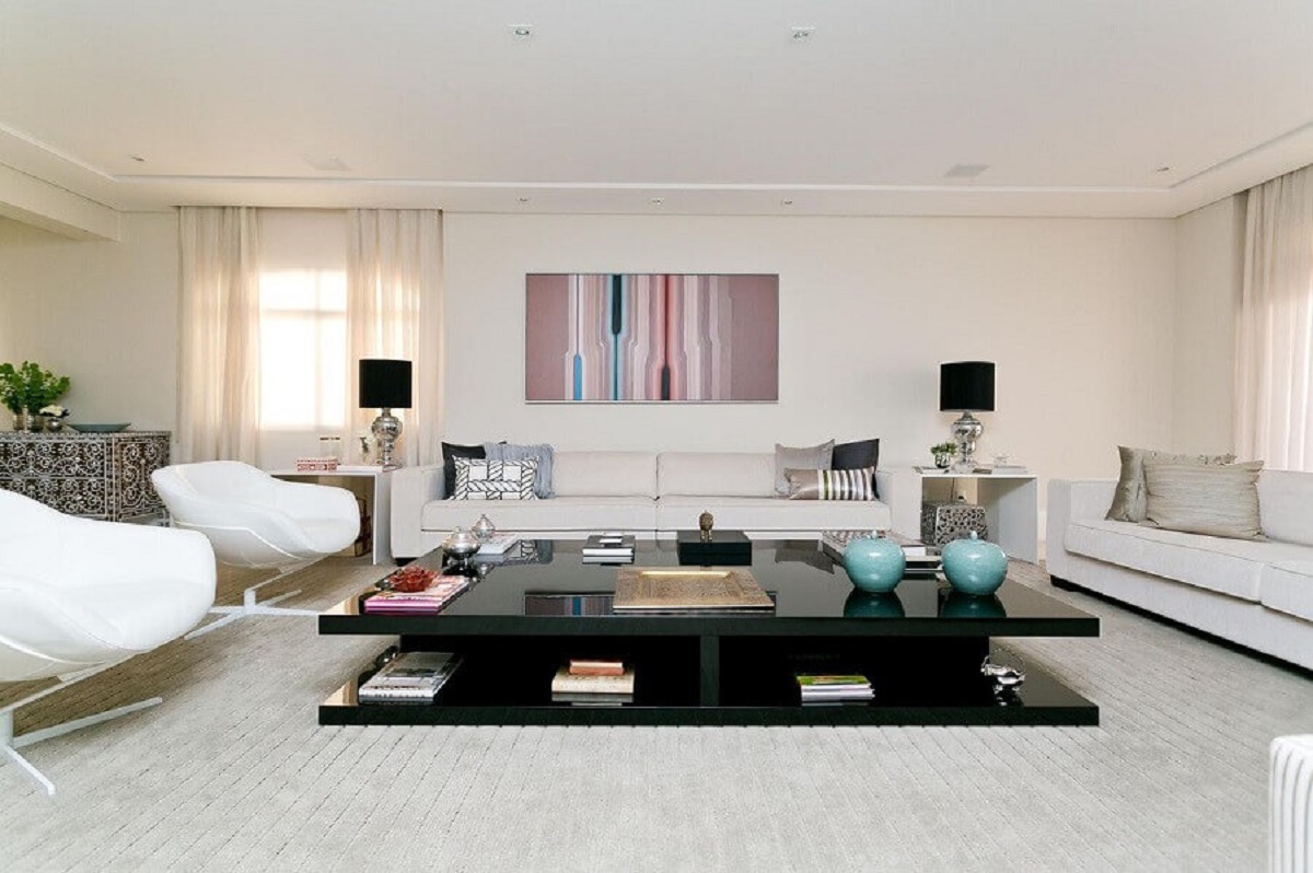 Mesa de Centro Bicolor: Design Divertido e Moderno - ideia