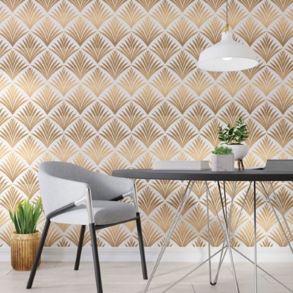 Art Déco Glamour: Formas Geométricas e Toques Metalizados - detalhe